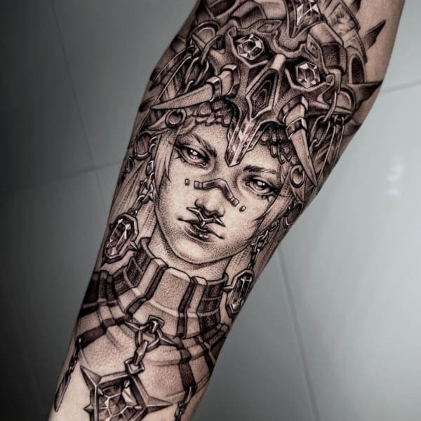 Tatuaje de fine line minimalista